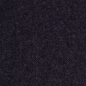 Alfriston - Smokey Blue Herringbone Cashmere & Wool Blend
